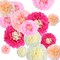 20 Pieces Paper Flower Tissue Paper Chrysanth Flowers DIY Crafting for Wedding Backdrop Nursery Wall Decoration (Fresh Color)